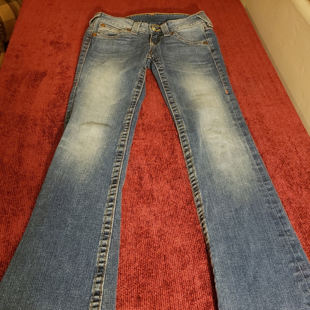 Women's True Religion Straight Leg Jeans Size 27 (